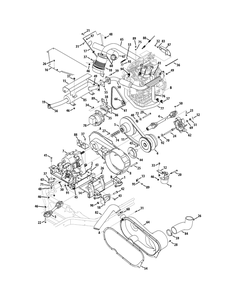 Yanmar Engine - Transmission Accessories Diagram and Parts List for 46G 4X4-1H030Z-1G192Z-37BKD710 Cub Cadet Lawn Tractor Accessories